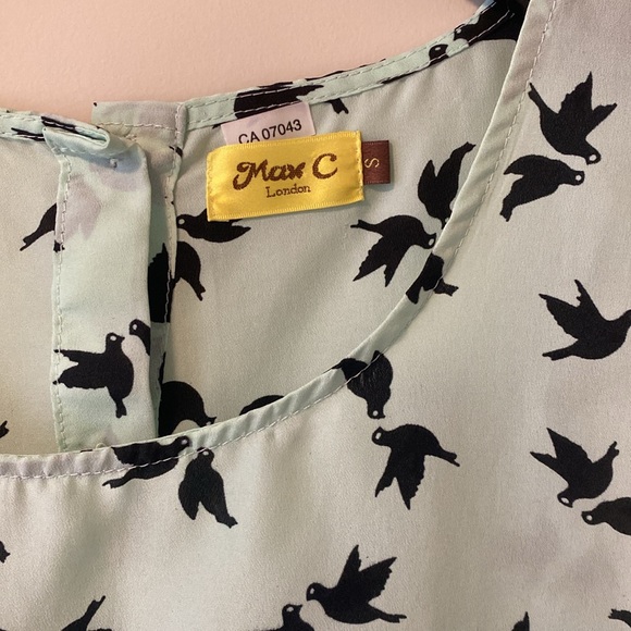 Flowy bird print top - Picture 2 of 4
